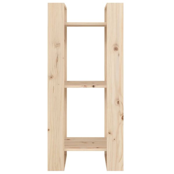 vidaXL Book Cabinet Natural Wood Solid Pine Wood Medium Storage