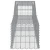 vidaXL Gabion Basket Set of 5 Silver Galvanized iron Large