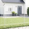 vidaXL Garden Fence 4 pcs White 22.31 x 4.92 ft Powder-coated Steel