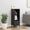 vidaXL Highboard Black Cold-rolled steel 13.8 x 15.2 x 40.7 in Highboard
