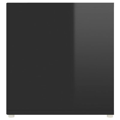 vidaXL TV Cabinet High Gloss Black 42.1"x13.8"x14.6" Chipboard