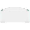 vidaXL TV Stand Clear Tempered Glass Modern TV Stand Rectangular