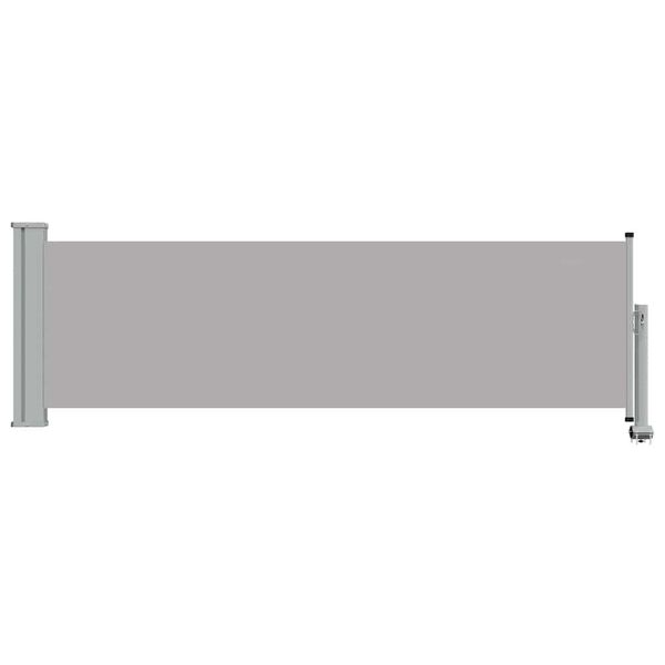 vidaXL Patio Retractable Side Awning 31.5"x118.1" Gray