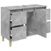 vidaXL Sink Cabinet Concrete Grey Engineered Wood 31.5 x 13.0 x 23.6 in