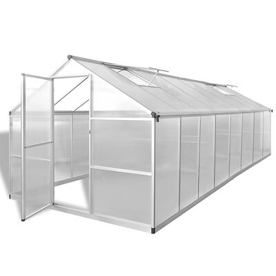 vidaXL Greenhouse Aluminium 189.4"x98.4"x76.8" 827.8 ft³