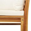 vidaXL Garden Lounge Set Cream White, Natural Wood