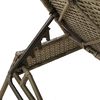 vidaXL Sun Lounger Grey PE rattan, powder-coated steel Large