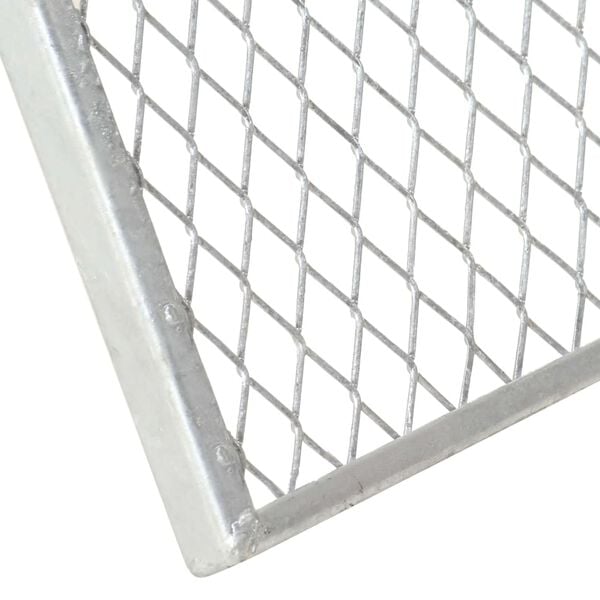 vidaXL Garden Sieve Silver Galvanized steel Medium Collapsible