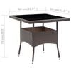 vidaXL Dining Table Brown and Black