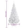 vidaXL Artificial Christmas Tree White PVC, Steel, Plastic