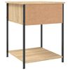 vidaXL Bedside Table Set of 2 Sonoma oak Engineered wood, iron Medium