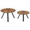 vidaXL Coffee Table Multicolor Solid reclaimed wood, Powder-coated steel