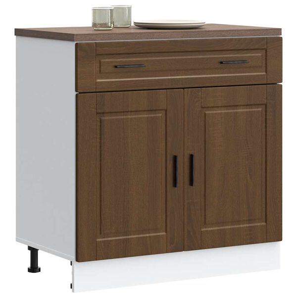 vidaXL Kitchen Base Cabinet Brown oak Engineered wood Kitchen Base Cabinet