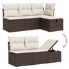 vidaXL Garden Sofa Set Brown, Cream White