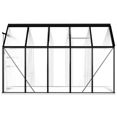 vidaXL Greenhouse with Base Frame Anthracite Aluminum 63.4 ft²