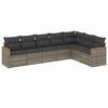 vidaXL Garden Sofa Set Grey PE Rattan 7 Piece Set Modular