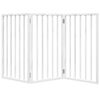 vidaXL Dog Gate Set of 3 White Solid Poplar wood
