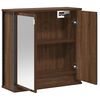 vidaXL Bathroom Wall Cabinet Brown oak Engineered wood, steel Medium