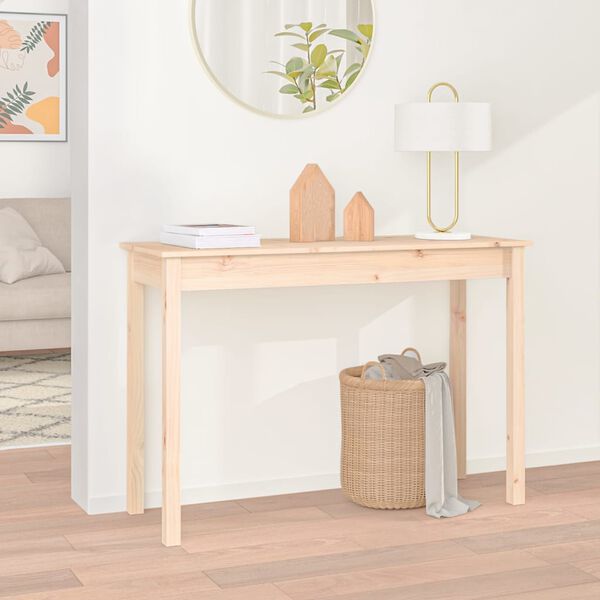 vidaXL Console Table Pine Solid Pine Wood Large Durable Console Table