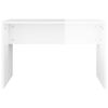 vidaXL Dressing Stool High gloss white Engineered wood