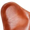 vidaXL Butterfly Chair Brown Real leather, Powder-coated iron Standard