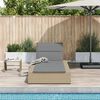 vidaXL Sunbed with Floating Cushion Beige Poly Rattan