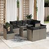 vidaXL Garden Sofa Set Light Grey, Anthracite PE Rattan Large