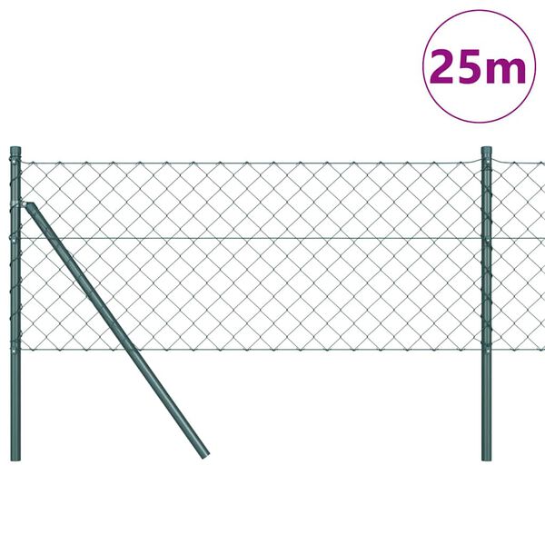 vidaXL Fence Post Green 82.02 x 1.97 ft (2.36 x 2.36 in mesh)