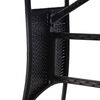 vidaXL Garden Table Black PE rattan, powder-coated steel, tempered glass