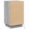 vidaXL Bedside Cabinet Grey 15.35 x 13.58 x 25.59 in Engineered wood