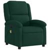 vidaXL Electric Massage Recliner Chair Dark Green Velvet Large