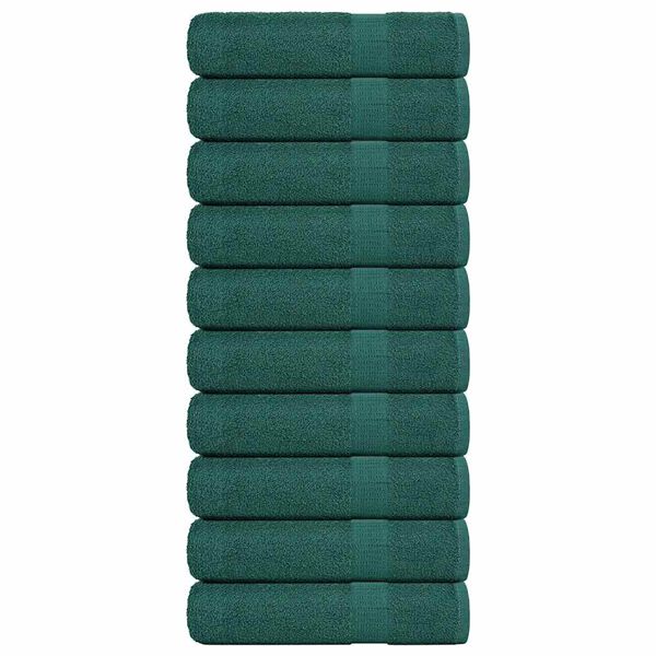 vidaXL Bath Towel Set of 10 Green 100% Cotton Large Durable