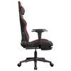 vidaXL Gaming Chair with Footrest Black and Wine Red Faux Leather