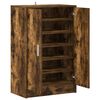 vidaXL Shoe Cabinet Smoked Oak 23.6x13.8x36.2" Engineered Wood