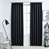 vidaXL Blackout Curtains with Hooks 2 pcs Black 55.1x68.9"