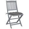 vidaXL Outdoor Chair Set of 6 Grey washed