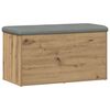 vidaXL Storage Bench Artisan Oak Engineered Wood and Polyester Fabric