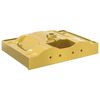 vidaXL Wash Basin with Overflow 23.6x18.1x6.3" Ceramic Gold