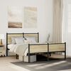 vidaXL Bed Frame Sonoma Oak Steel, Engineered Wood King Bed Frame