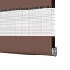 vidaXL Zebra Blind Brown Polyester, Aluminum 25.6 x 90.6 in