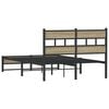 vidaXL Bed Frame Sonoma Oak Steel Full Modern Bed Frame Rectangular