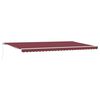 vidaXL Retractable Awning Burgundy Tough Aluminum Frame, UV Resistant Fabric