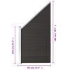 vidaXL Fence Panel WPC 37.4x(41.3-70.9)" Black
