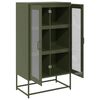 vidaXL Highboard Olive green Cold-rolled steel Medium