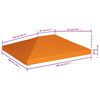 vidaXL Gazebo Top Cover Orange Polyester with PVC coating 13.1 x 9.8 feet