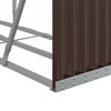vidaXL Log Holder Brown 70.9"x17.7"x39.4" Galvanized Steel