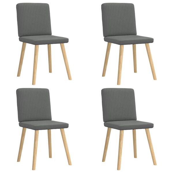vidaXL Dining Chair Set of 4 Dark gray