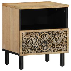 vidaXL Bedside Cabinet 15.7"x13"x18.1" Solid Wood Mango