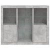 vidaXL Sideboard Set of 3 Concrete grey Engineered wood, Glass Standard