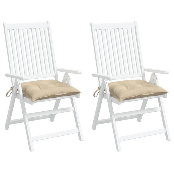 vidaXL Chair Cushion Set of 2 Beige